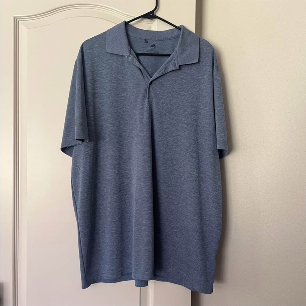Men's Adidas Blue Polo Shirt